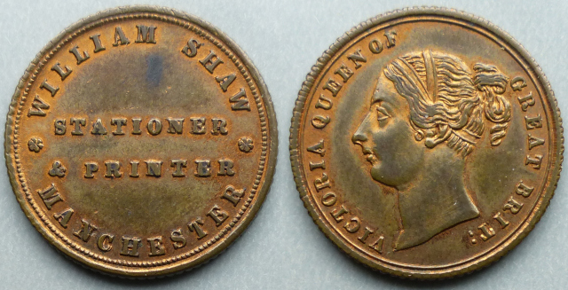 Manchester, William Shaw stationer W3550